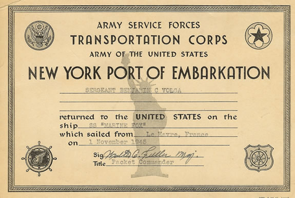 New York Port of Embarkation